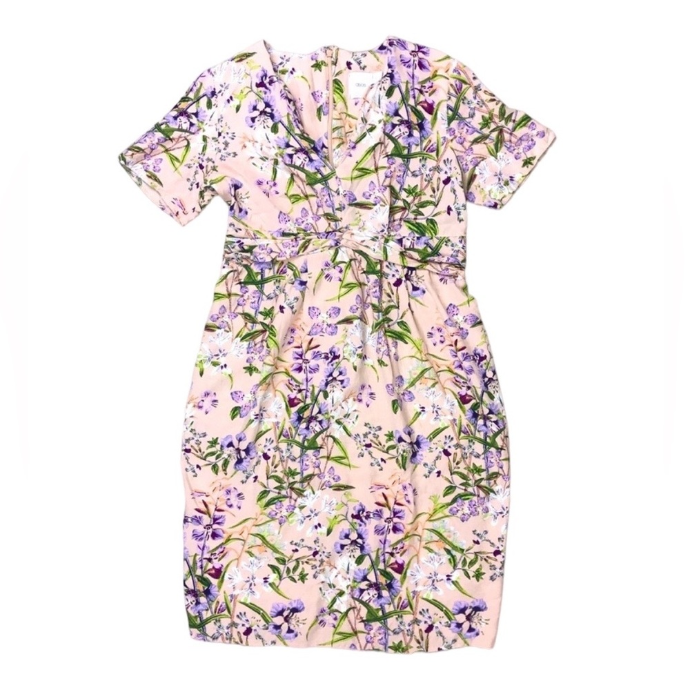 NWOT ASOS Maternity Dress Pink Floral Size 8 Floral Wiggle Dress Size 8